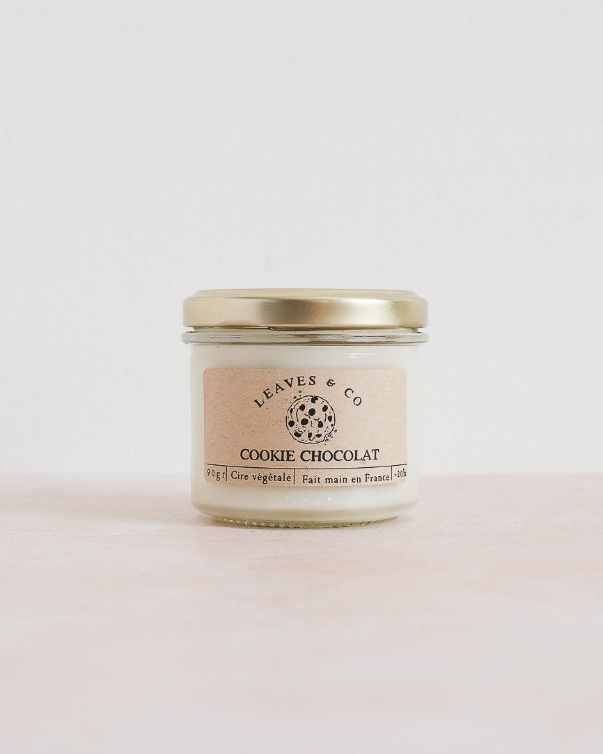 Bougie parfumée artisanale cire végétale - Cookie chocolat