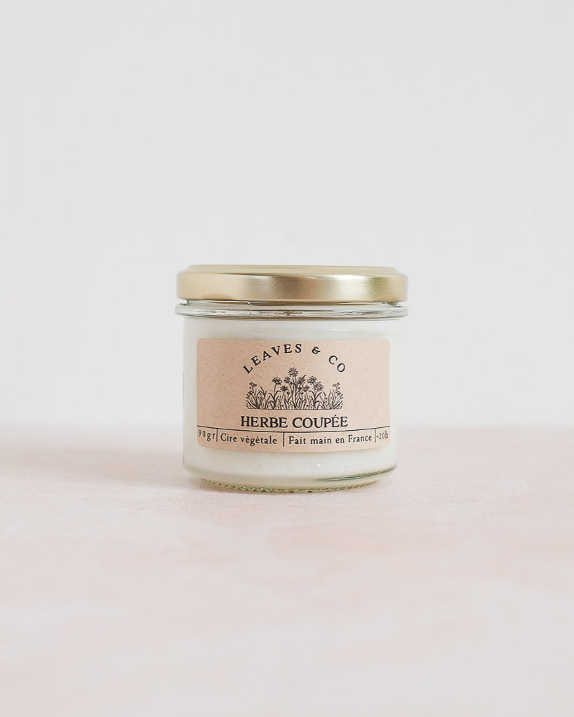 Bougie parfumée artisanale cire végétale - Herbe coupée