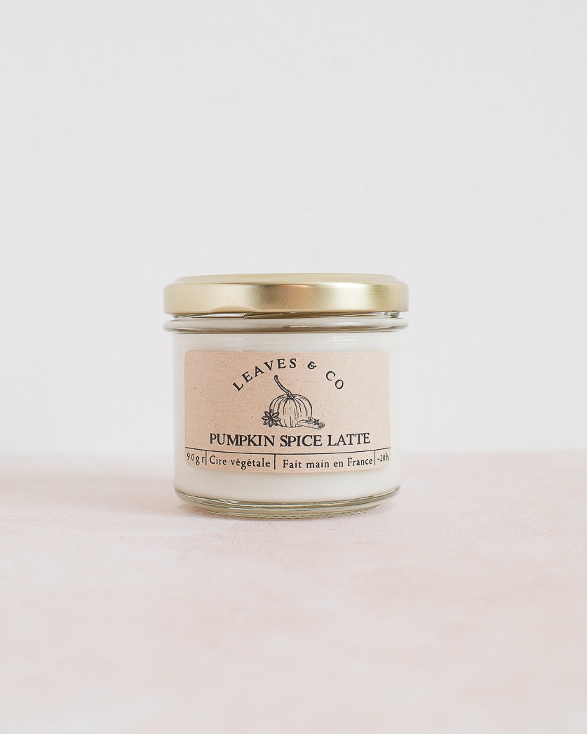 Bougie parfumée artisanale cire végétale - Pumpkin spice latte