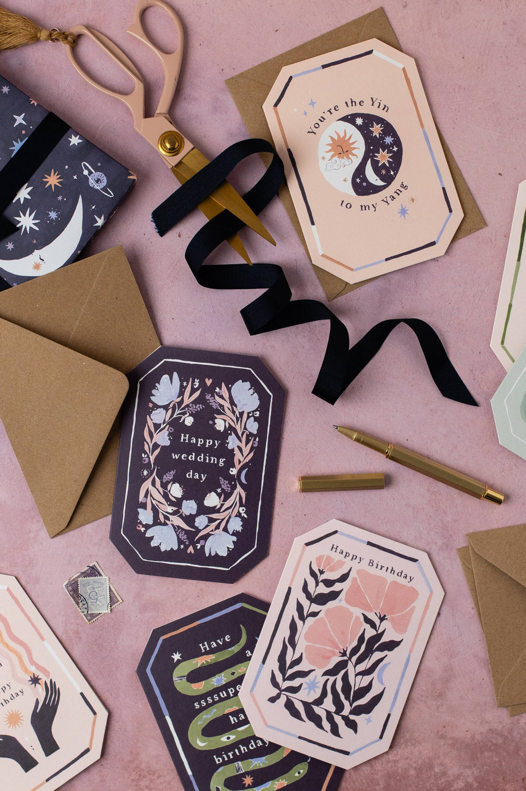 Carte de mariage – Fleurs de minuit
