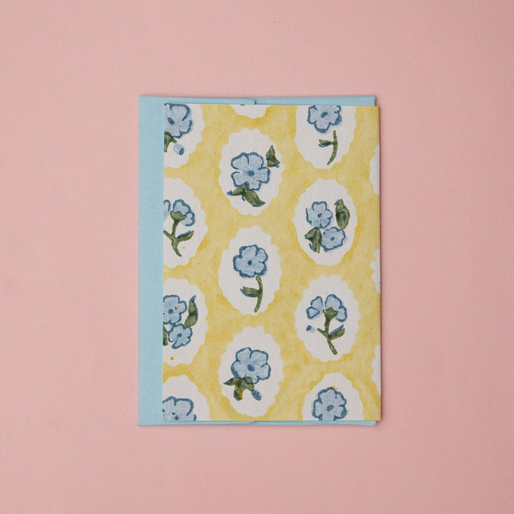 Carte d’anniversaire – Fleurs bleues