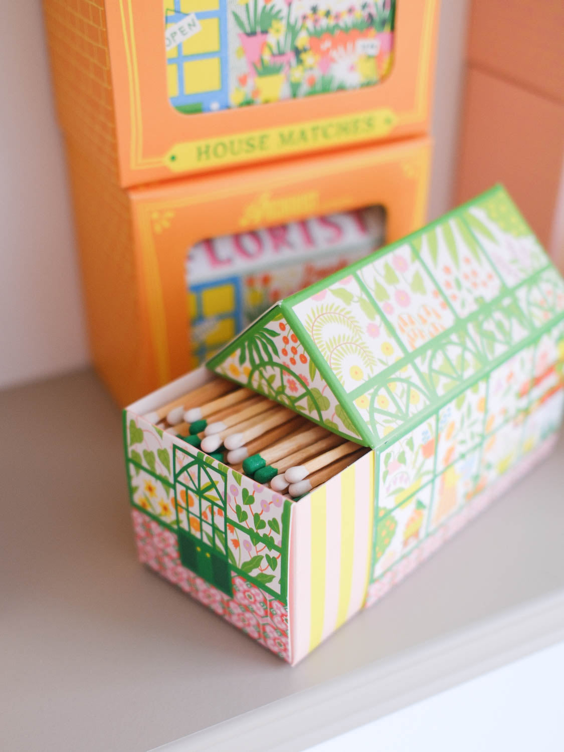 Boîte d'allumettes Maison - Serre aux fleurs