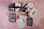 Carte de mariage florale en forme de gemme | Cartes de vœux originales