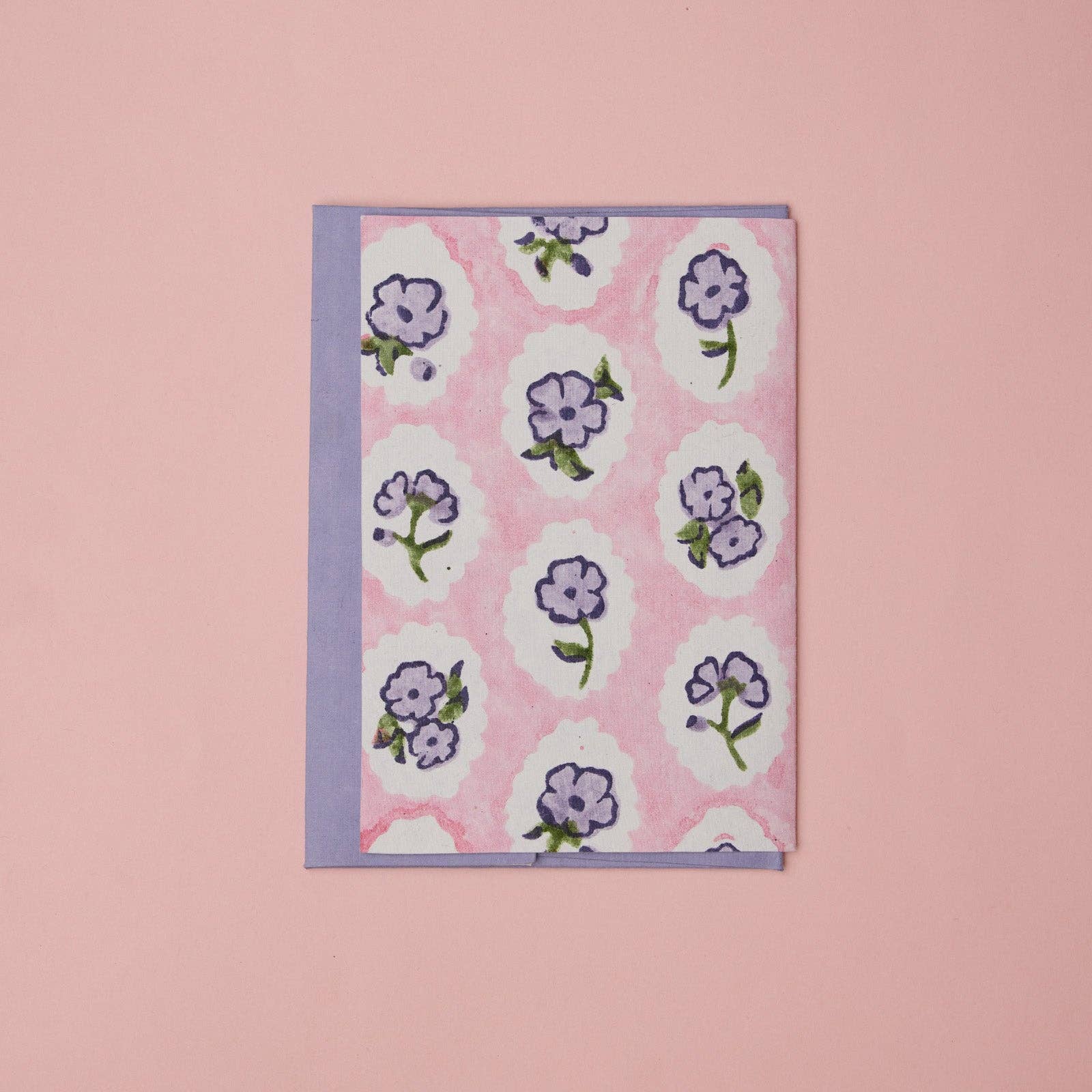 Carte fleurie – Petites fleurs violettes