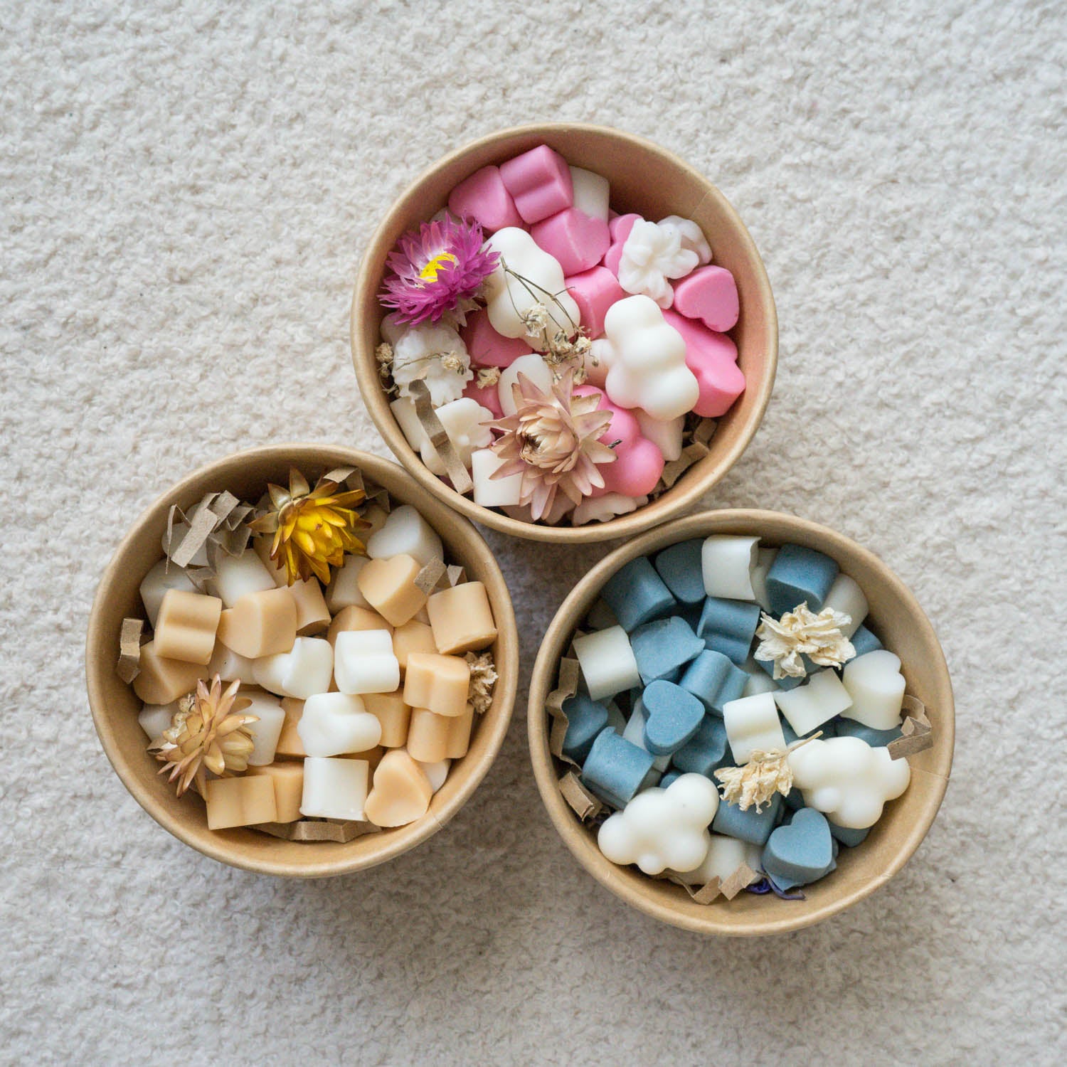 Boite fondants de cire parfumée Clémentine Monoï