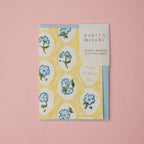 Carte de mariage – Fleurs bleues et jaunes