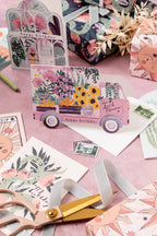 Carte d'anniversaire Camion de Fleurs | Carte d'anniversaire féminine | Design floral