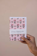 Carte fleurie – Petites fleurs sur fond rose poudré