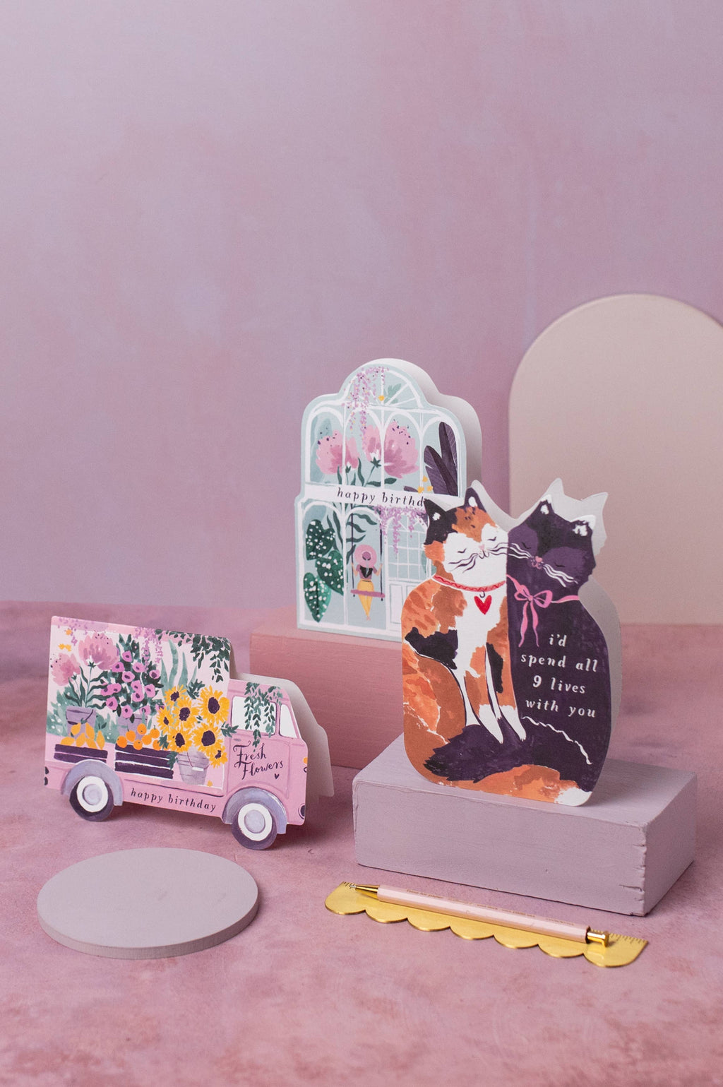 Carte d’anniversaire – Camion de fleurs