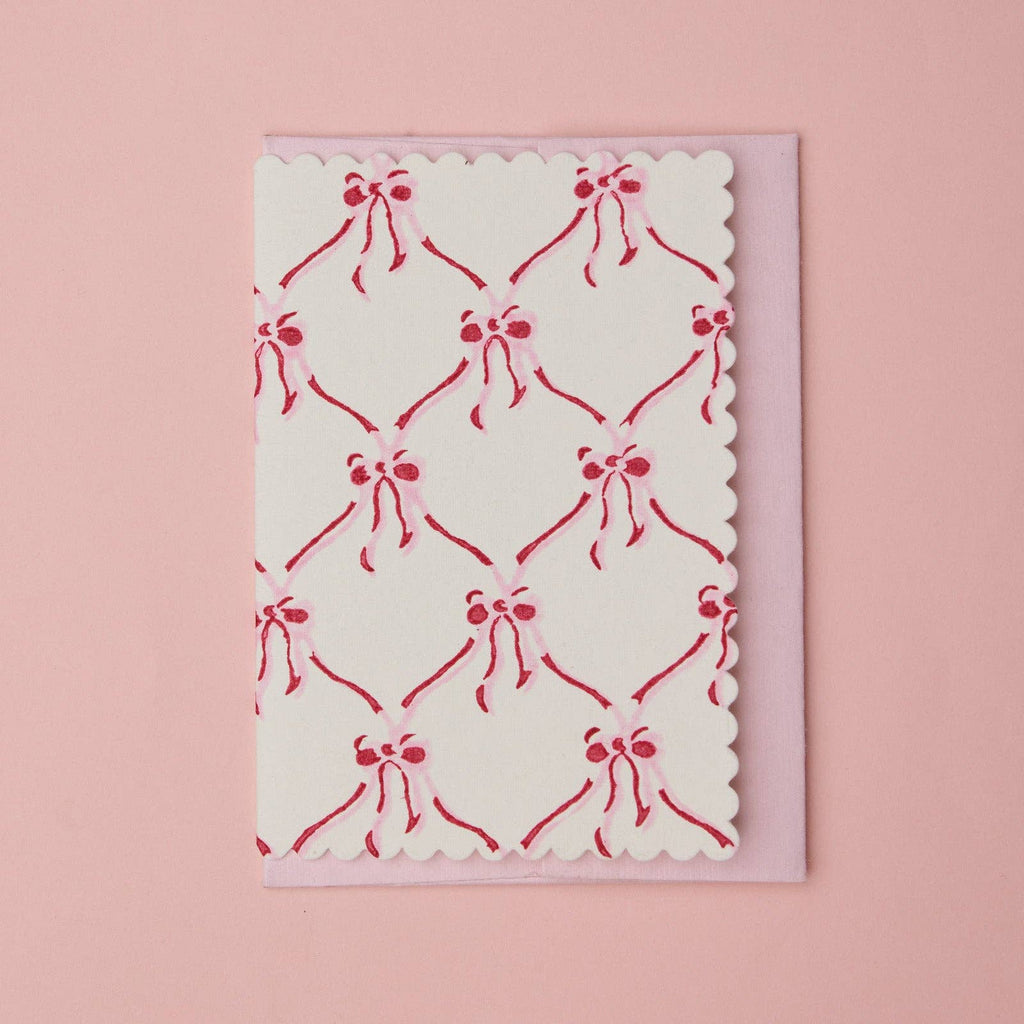Carte illustrée – Nœuds roses
