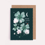 Carte de Bonne Chance de Jardin | Cartes de Bonne Chance Trèfle Porte-Bonheur