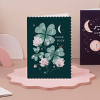 Carte de Bonne Chance de Jardin | Cartes de Bonne Chance Trèfle Porte-Bonheur