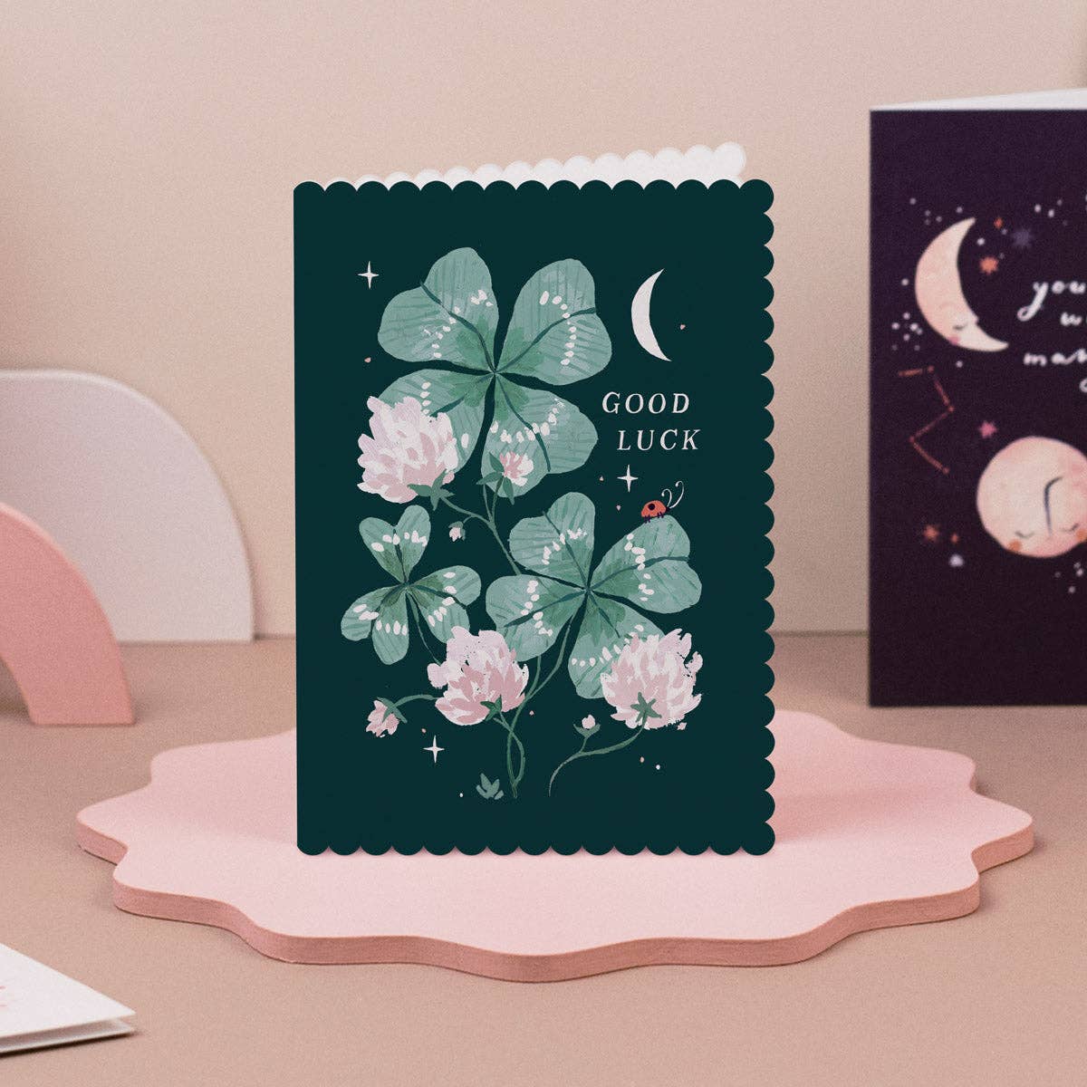Carte de Bonne Chance de Jardin | Cartes de Bonne Chance Trèfle Porte-Bonheur