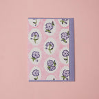 Carte fleurie – Petites fleurs violettes