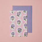 Carte fleurie – Petites fleurs violettes