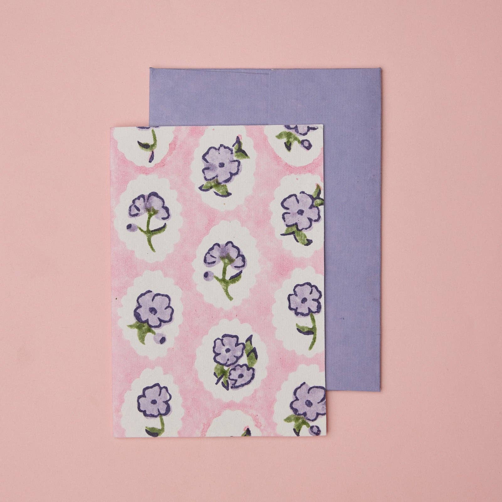 Carte fleurie – Petites fleurs violettes
