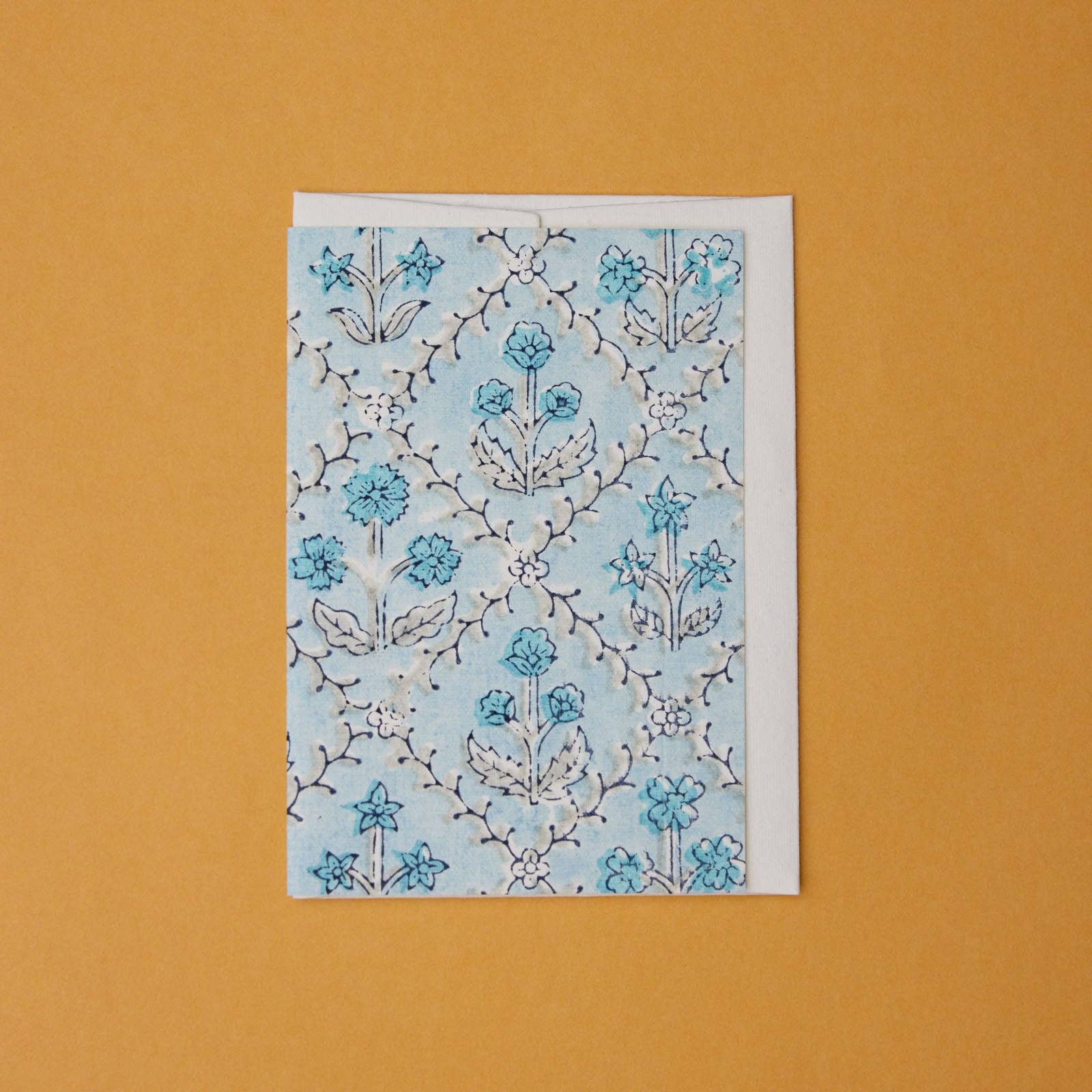 Carte fleurie – Treillis jardin bleu