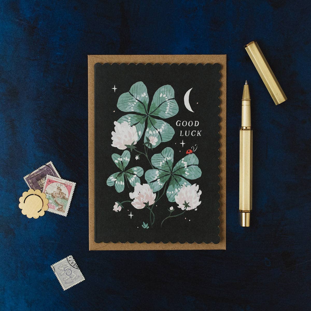 Carte de Bonne Chance de Jardin | Cartes de Bonne Chance Trèfle Porte-Bonheur