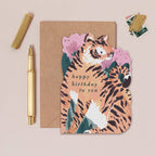 Cartes d'anniversaire en forme de tigre | Cartes de tigre | Cartes d'animaux | Cartes