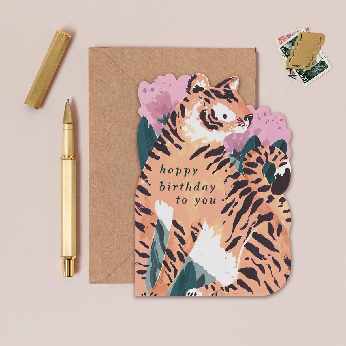 Cartes d'anniversaire en forme de tigre | Cartes de tigre | Cartes d'animaux | Cartes