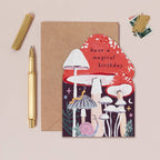 Carte d’anniversaire champignon | Carte Champignons magiques