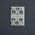 Carte fleurie – Treillage de fleurs bleues indigo