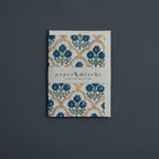 Carte fleurie – Treillage de fleurs bleues indigo