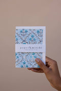 Carte fleurie – Treillis jardin bleu