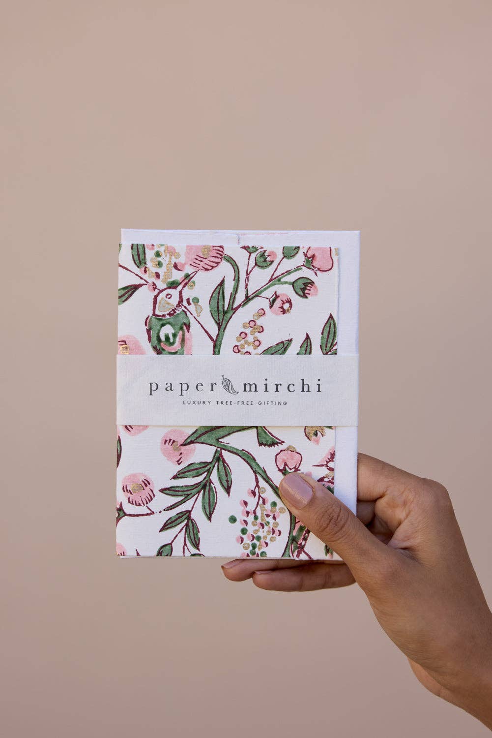 Carte fleurie – Jardin rose et doré