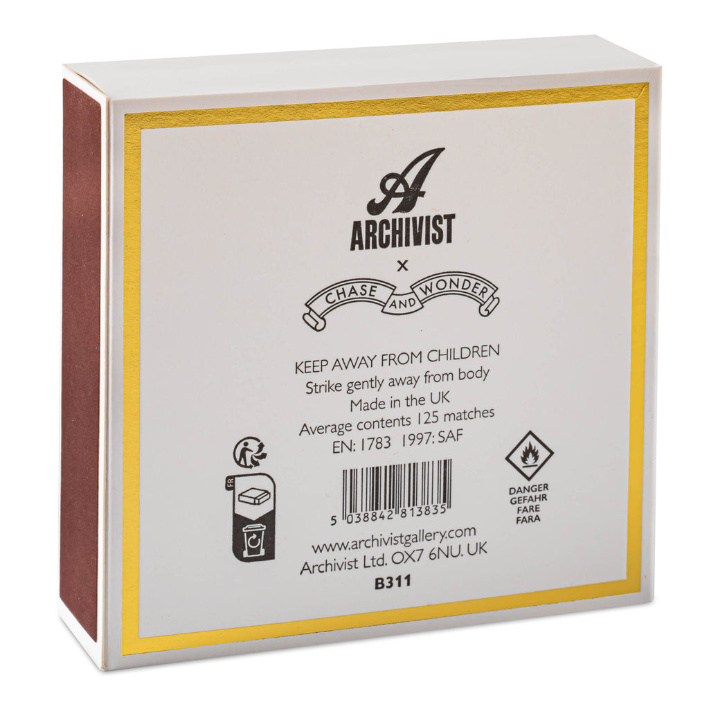 Boîte d'allumettes - Cheminée dorée