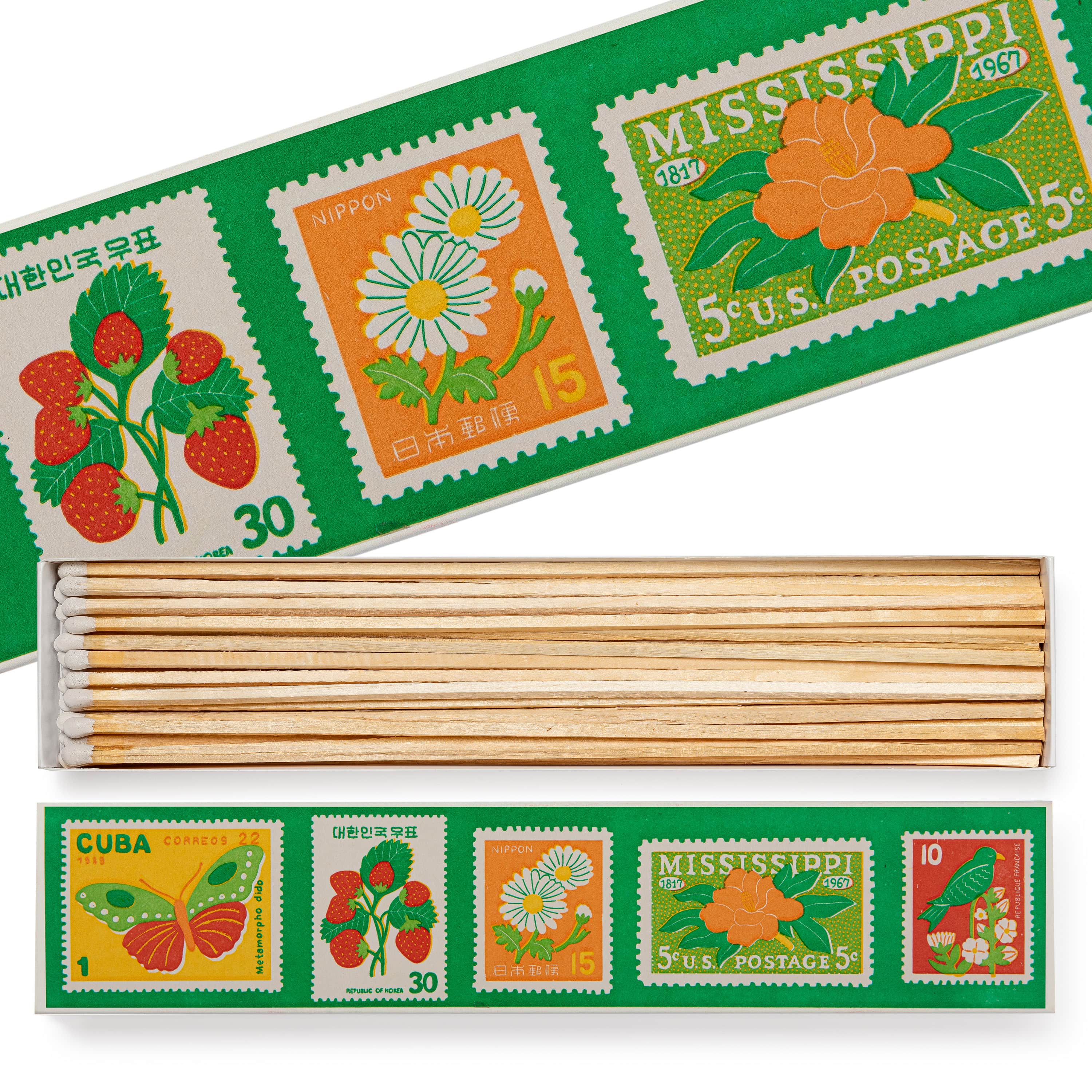 Boîtes d'allumettes longues - Vintage Stamp