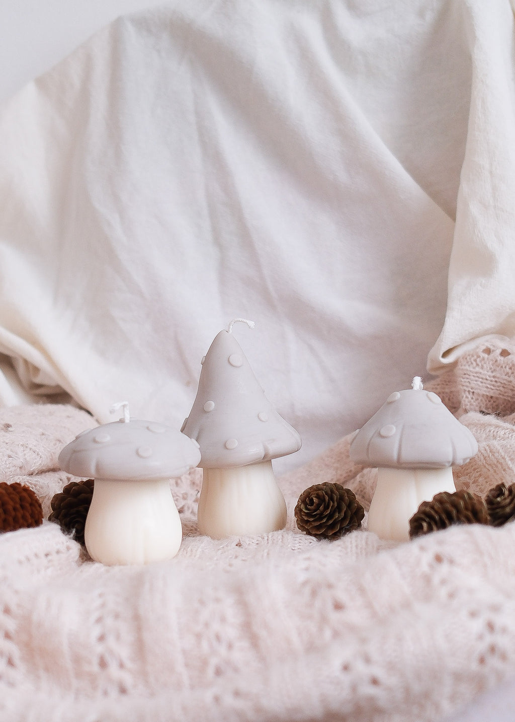 Bougie décorative Champignon greige