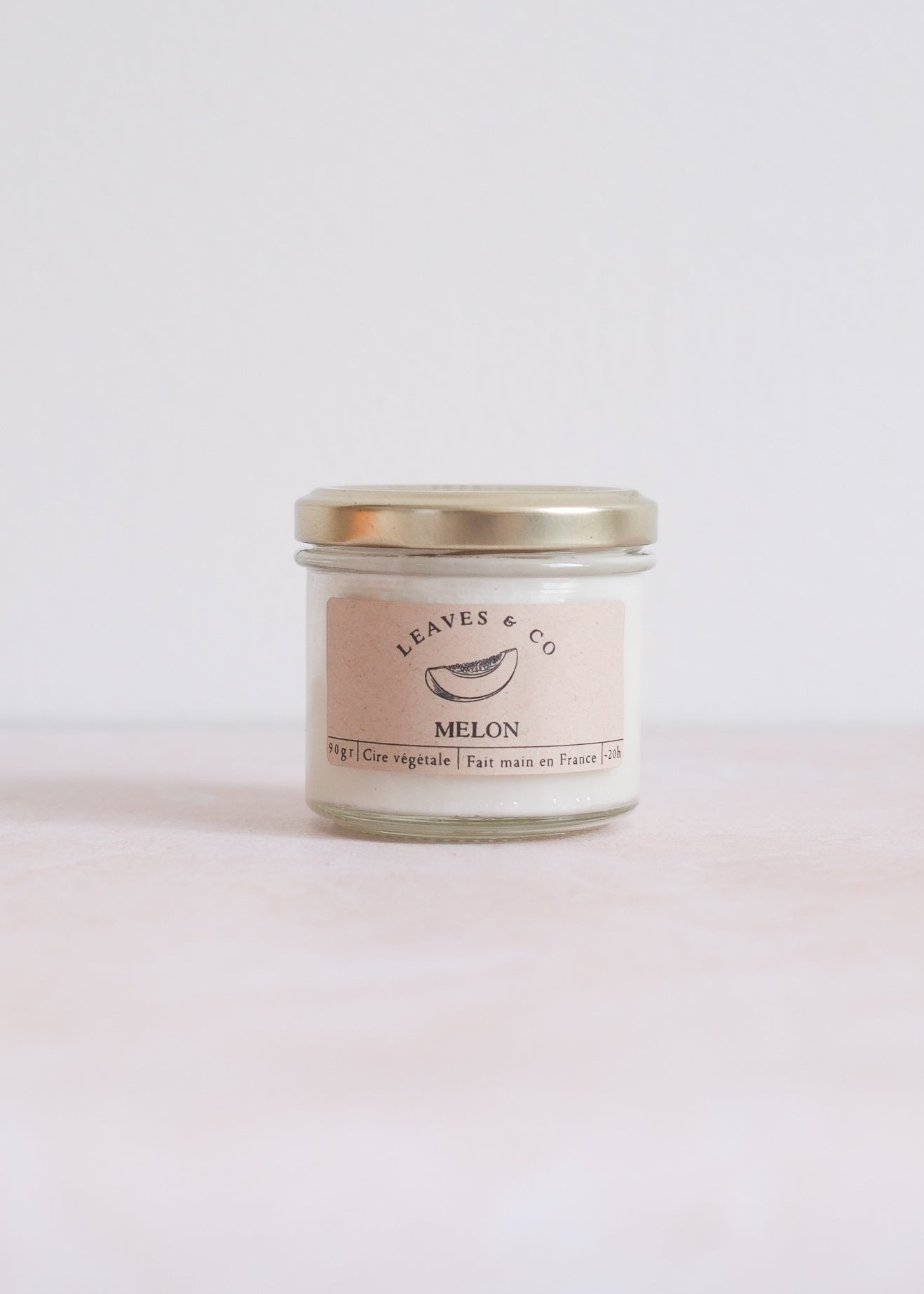 Handcrafted vegetable wax scented candle - Melon