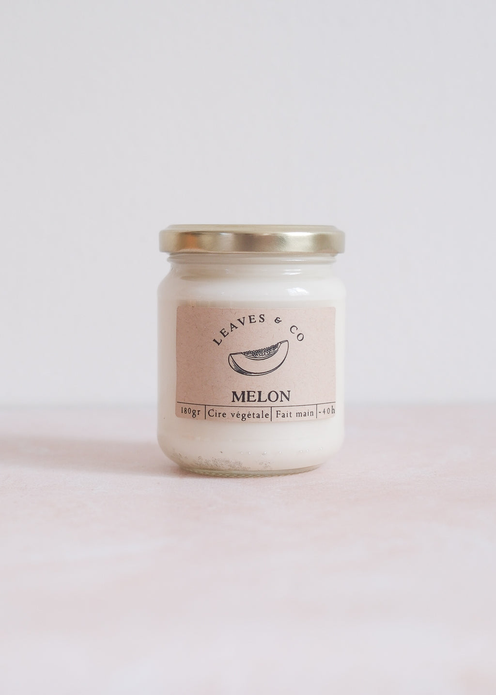 Bougie parfumée artisanale cire végétale - Melon