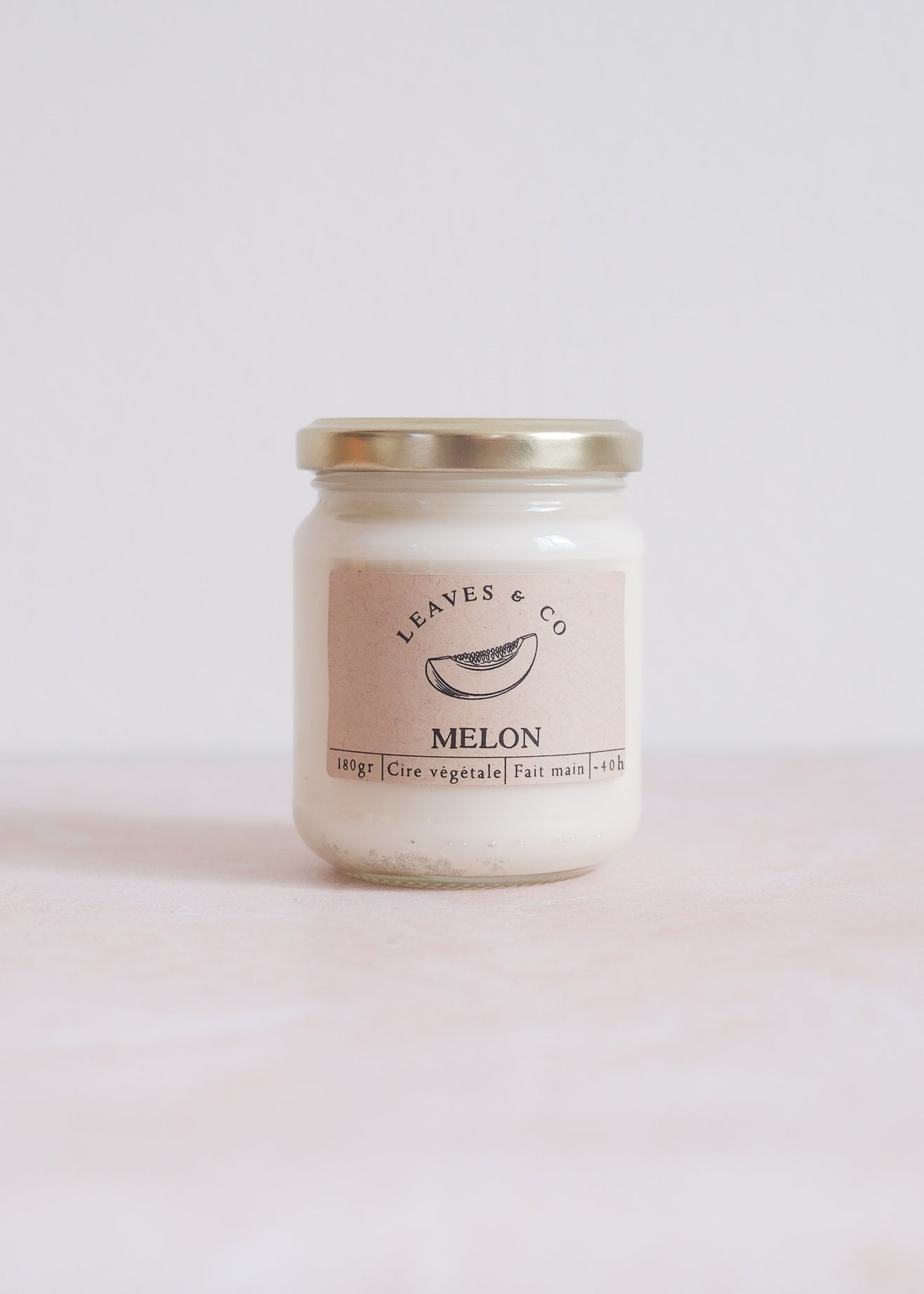 Bougie parfumée artisanale cire végétale - Melon