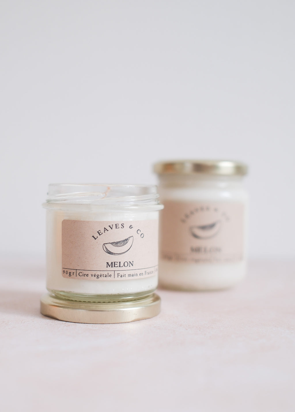 Bougie parfumée artisanale cire végétale - Melon