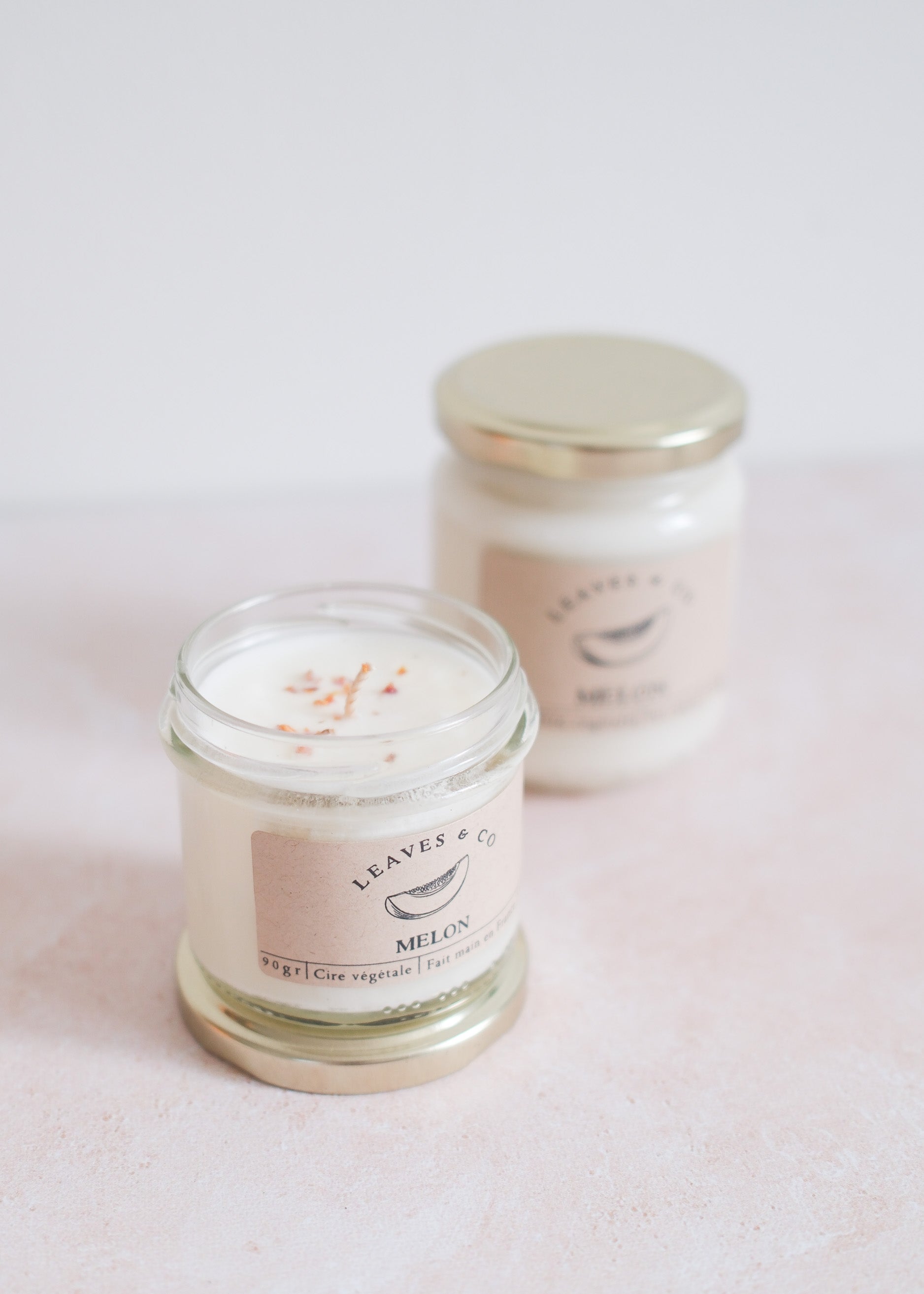 Bougie parfumée artisanale cire végétale - Melon