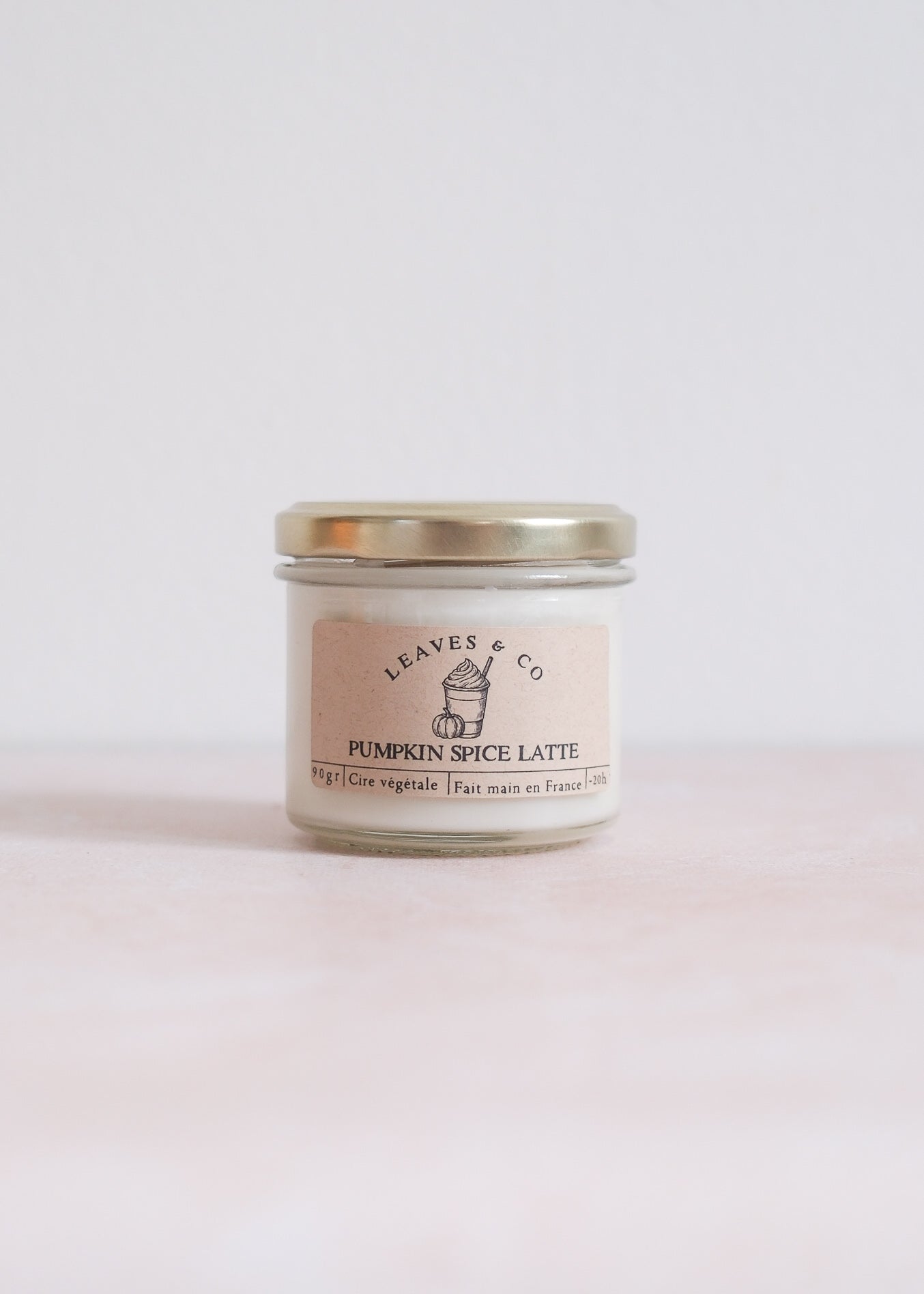 Bougie parfumée artisanale cire végétale - Pumpkin spice latte