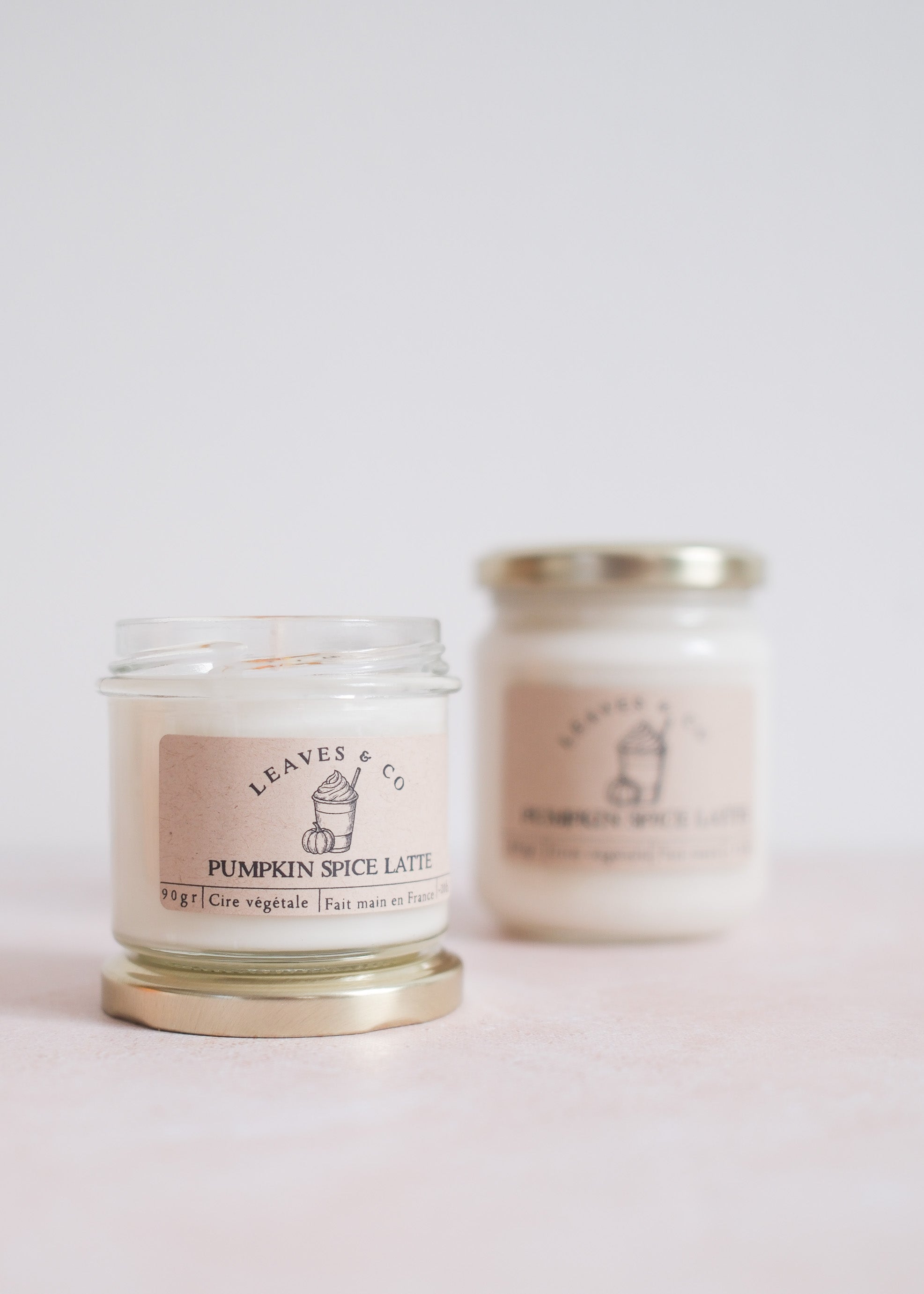 Bougie parfumée artisanale cire végétale - Pumpkin spice latte
