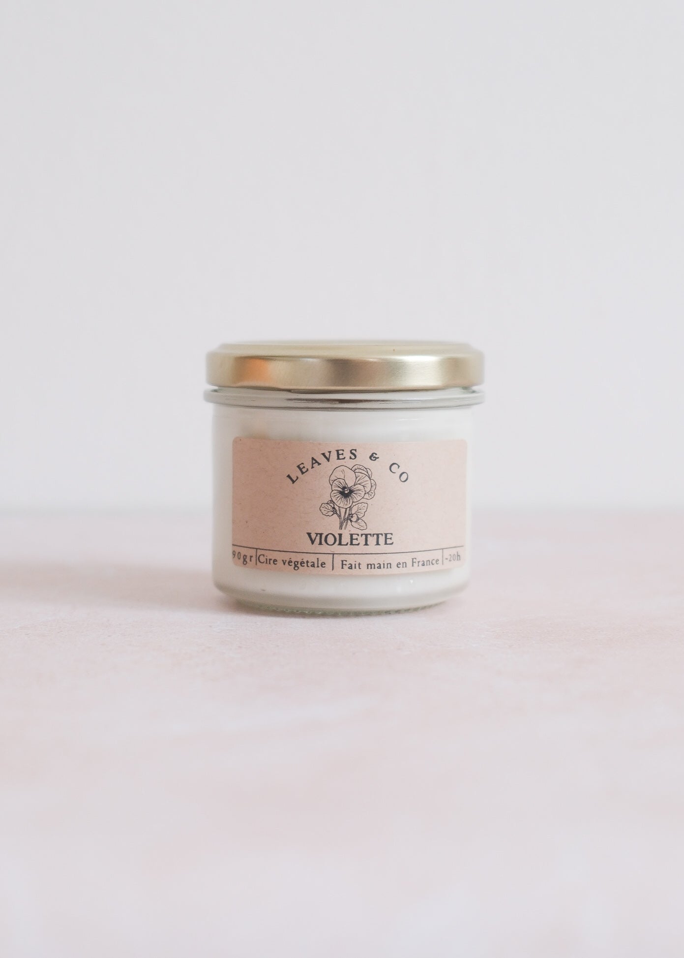 Bougie parfumée artisanale cire végétale - Violette