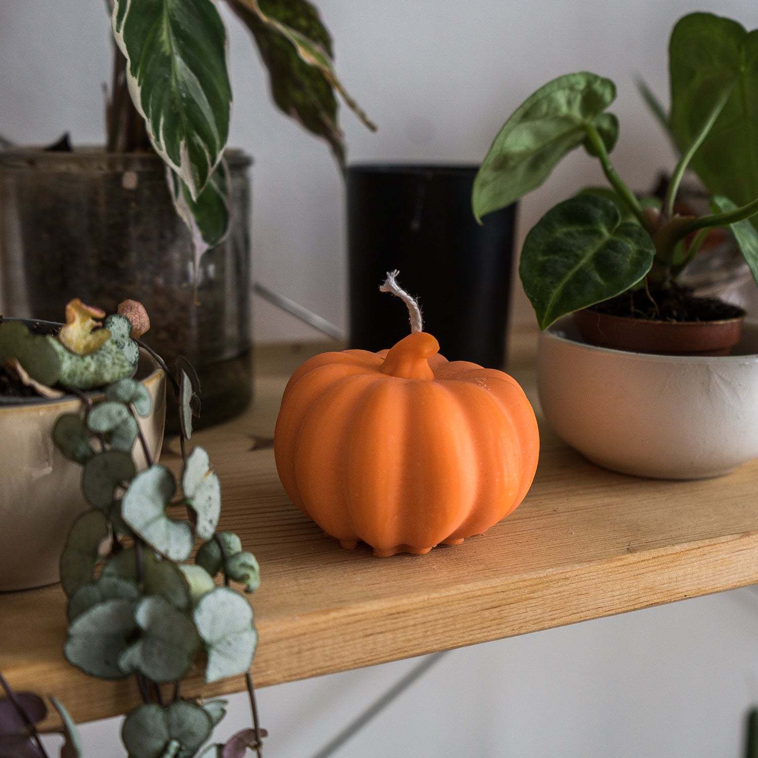 Bougie décorative citrouille Orange