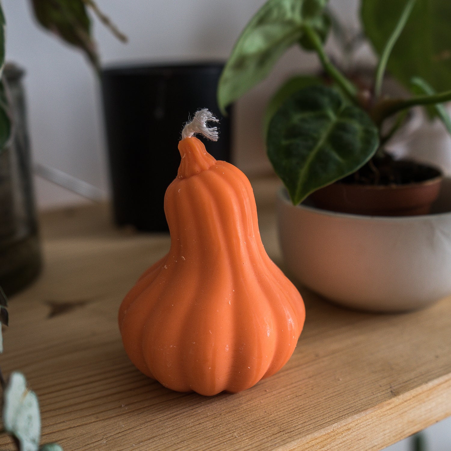 Bougie décorative citrouille Orange