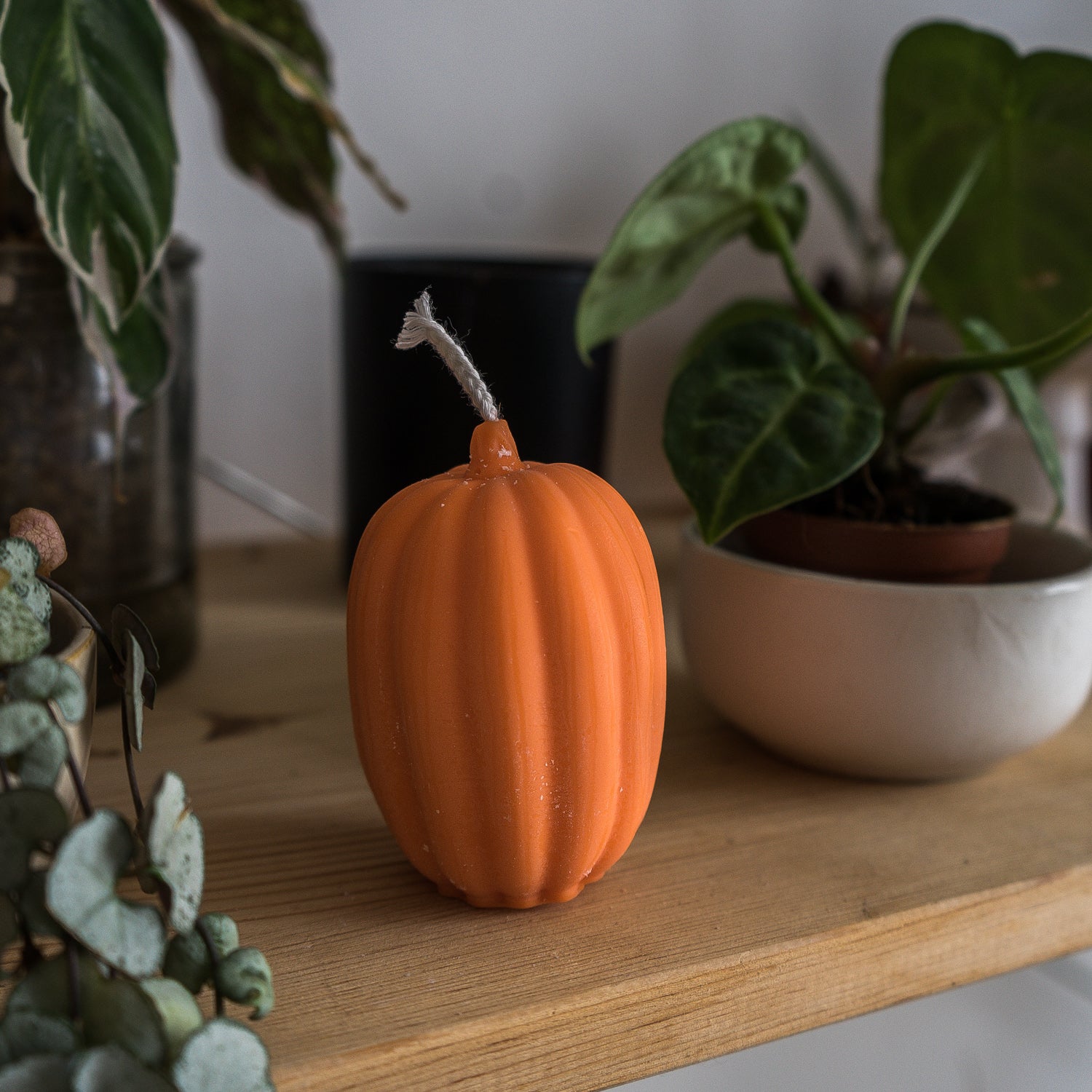 Bougie décorative citrouille Orange