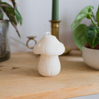Bougie décorative Champignon crème