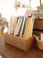 Set of handmade white candles