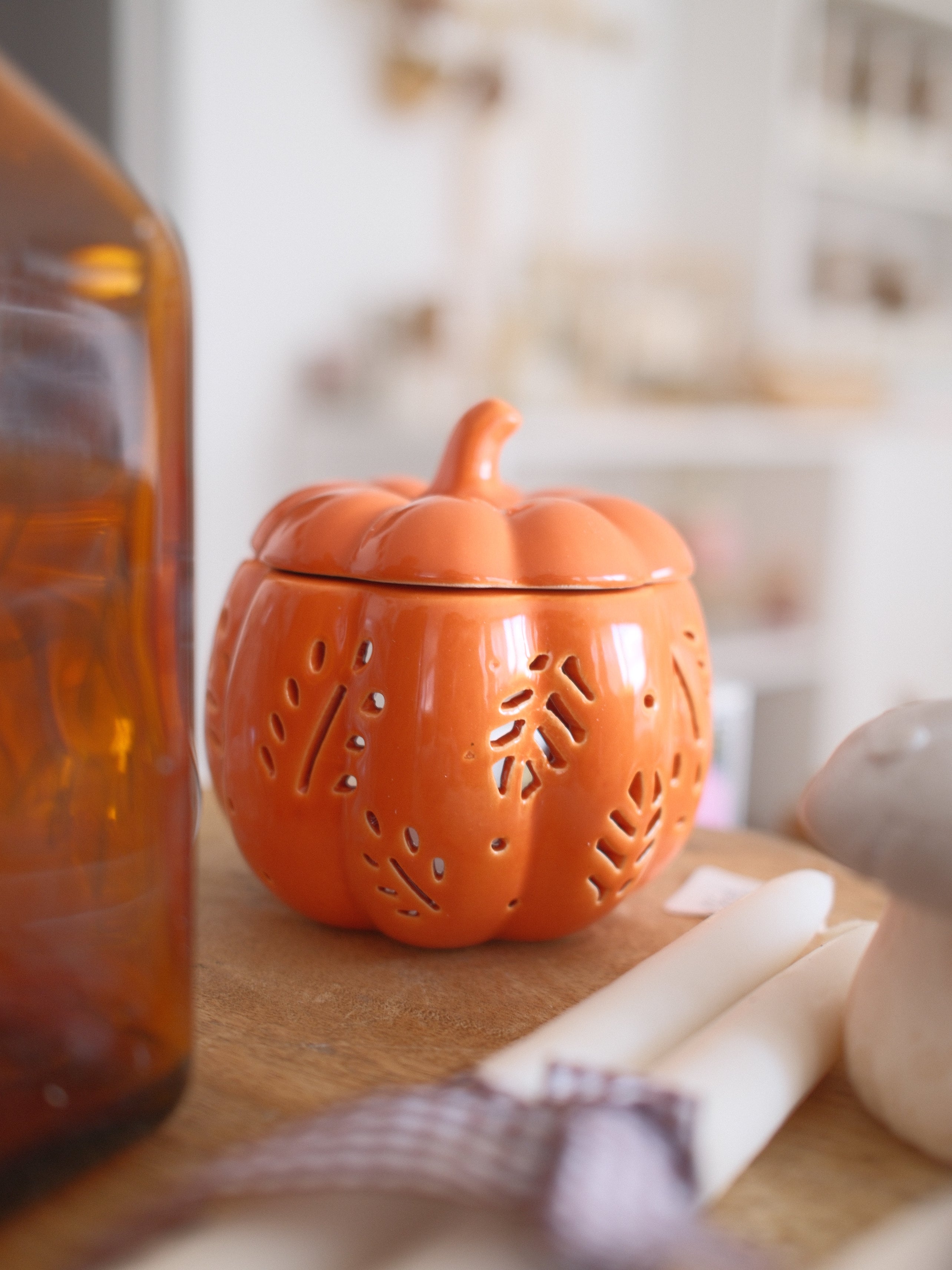 Duftlampe Kürbis – Orange oder Creme