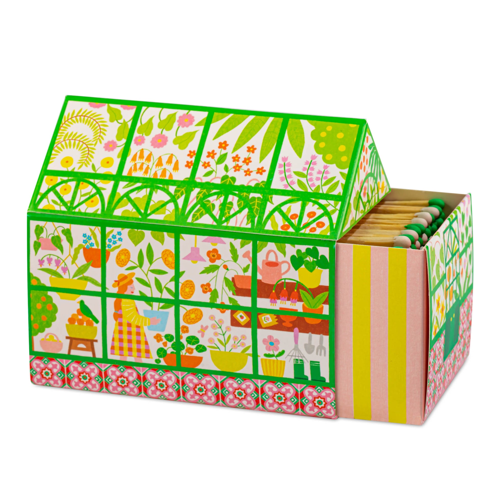Boîte d'allumettes Maison - Serre aux fleurs