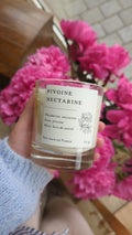 Bougie parfumée artisanale cire végétale - Pivoine nectarine