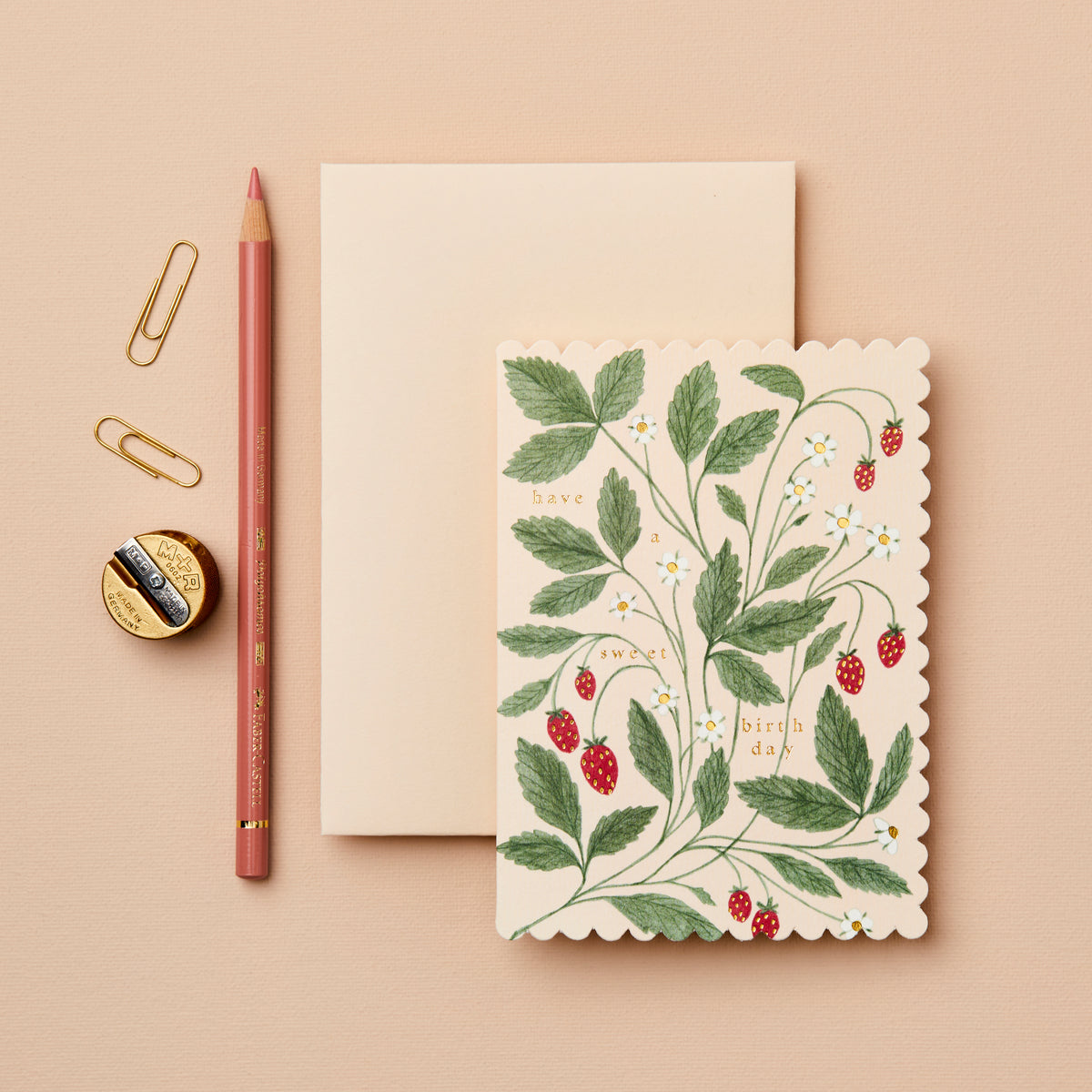 Carte d’anniversaire – Fraises des bois