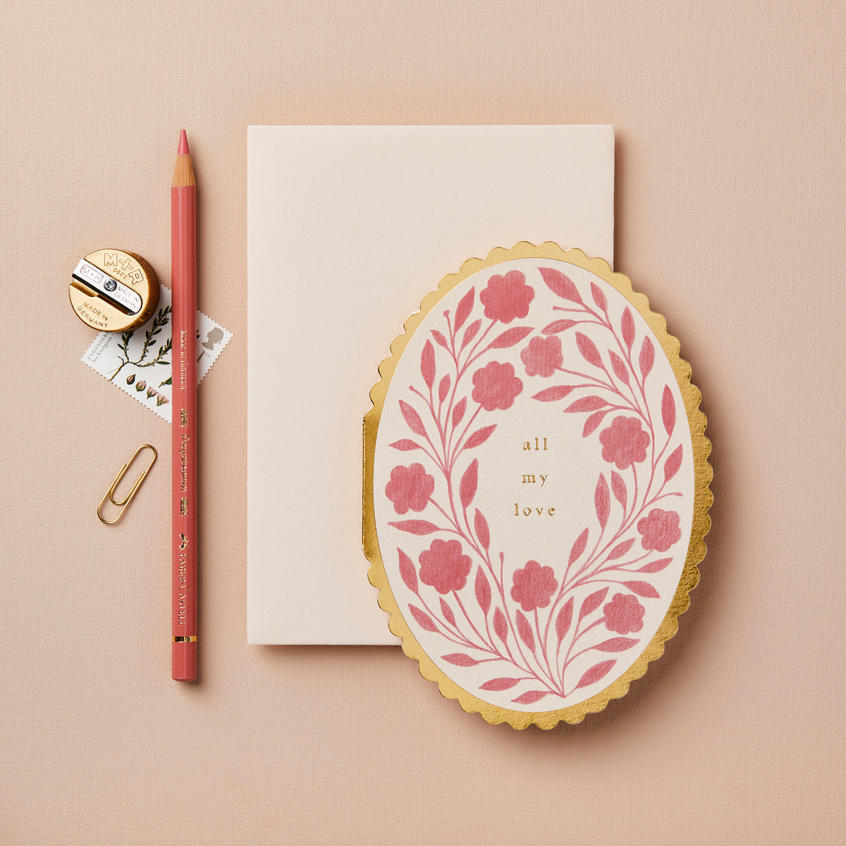 Carte d’amour fleurie – Rose Flora